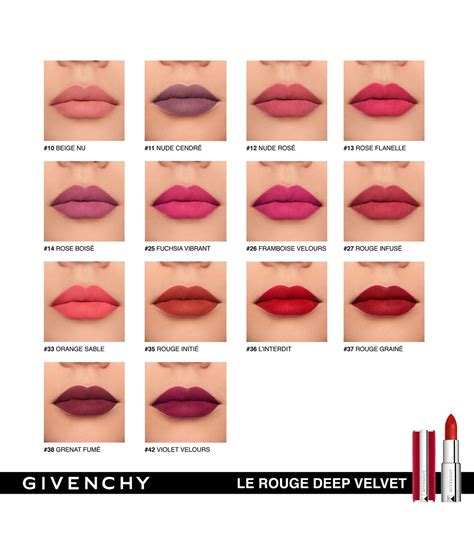 givenchy le rouge deep velvet lipstick 37|Givenchy le rouge lipstick swatches.